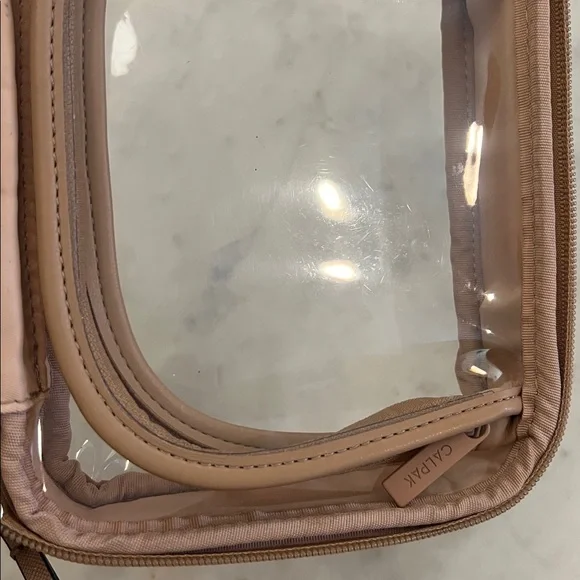 CALPAK clear small cosmetics case in Caramel - Picture 7 of 8